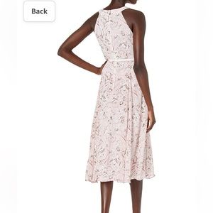 Floral dress with waist belt